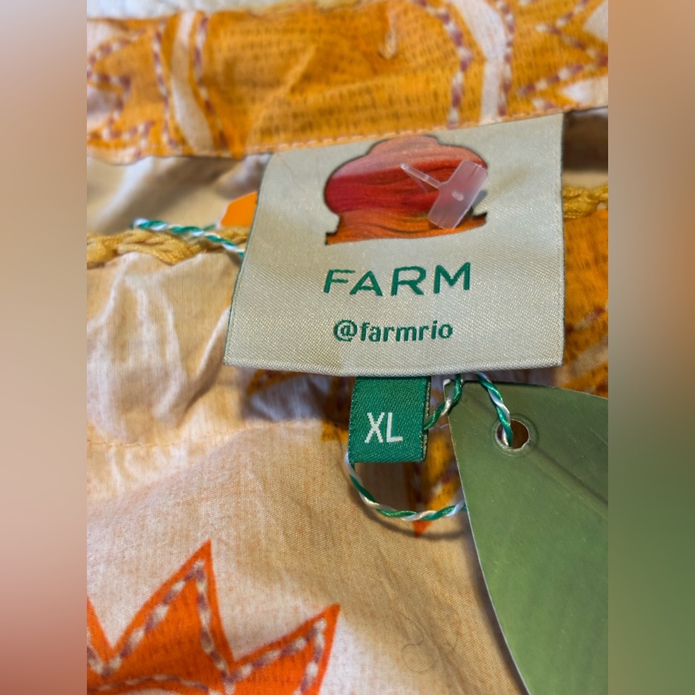 Farm Rio Rainbow Sunset Halter Neck Maxi Dress Tropical Hawaii Vibrant Print XL - Picture 12 of 16